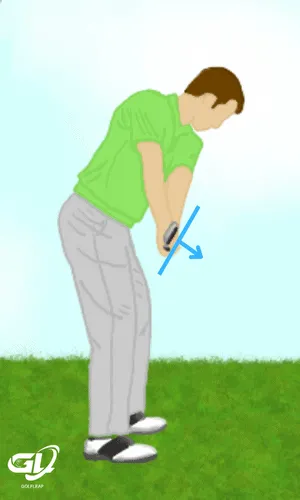 golf swing takeaway illustration