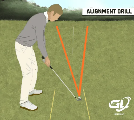 how to practice golf alignment at home