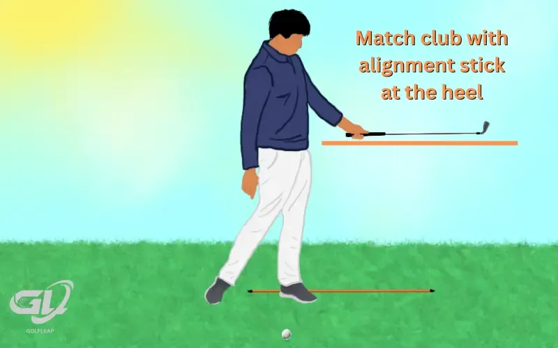 Alignment Stick Behind Heels swign release drill