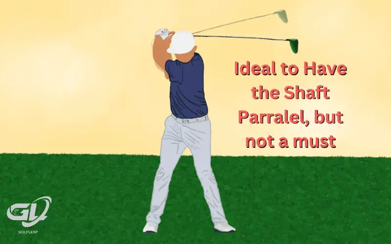 parallel shaft at the top of the golf swing