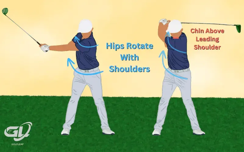 Shoulders Open With The Hips in the Backswing